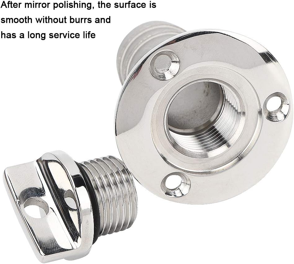 Garboard Drain Plug,316 Stainless Steel Oval Garboard Drain Plug Vent