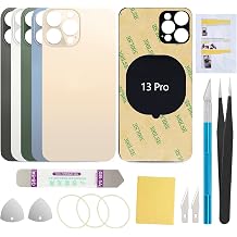 Rear Back Screen Glass Cover Replacement Compatible with iPhone 13 Pro 6.1-Inches All Carriers Gold