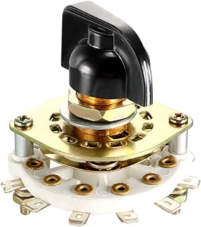 uxcell 1P7T 1 Pole 7 Position 1 Deck Band Channel Rotary Switch Selector with Knob
