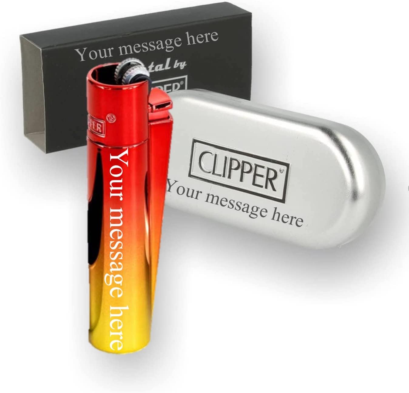 Limited Edition Clipper Lighter ® Deep Laser Engraved Personalised