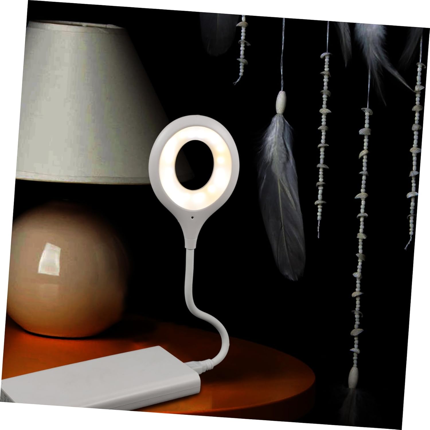 lamp 2pcs Voice USB Night Light Clip on Light Bed Reading Lamp Voice Activated Lights Gooseneck Lamp Reading Light for Bedroom Flexible Hose Desk Lamps Flexible Reading Lamp White PVC lamp