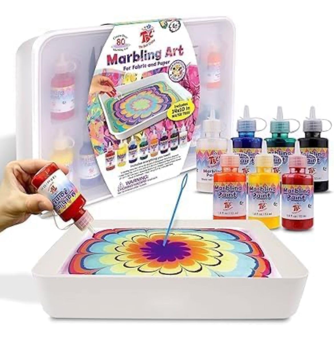 HENSI Marbling Paint Kit for Kids, Fun and Educational Arts and Crafts Girls & Boys Ages 6-12, Marble Painting on Water Art Set Craft Kit, Great Gift Idea for Kids 4 5 6 7 8 9 10 Year Old (B0D8R84V62) Amazon Price History, Amazon Price Tracker