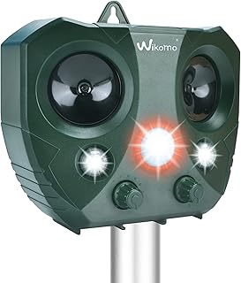 2022 Solar Ultrasonic in Repellent Defender Rat, Squirrel, Deer, Raccoon, Skunk, Rabbit, Mole, Dog, Cat, Waterproof with M...