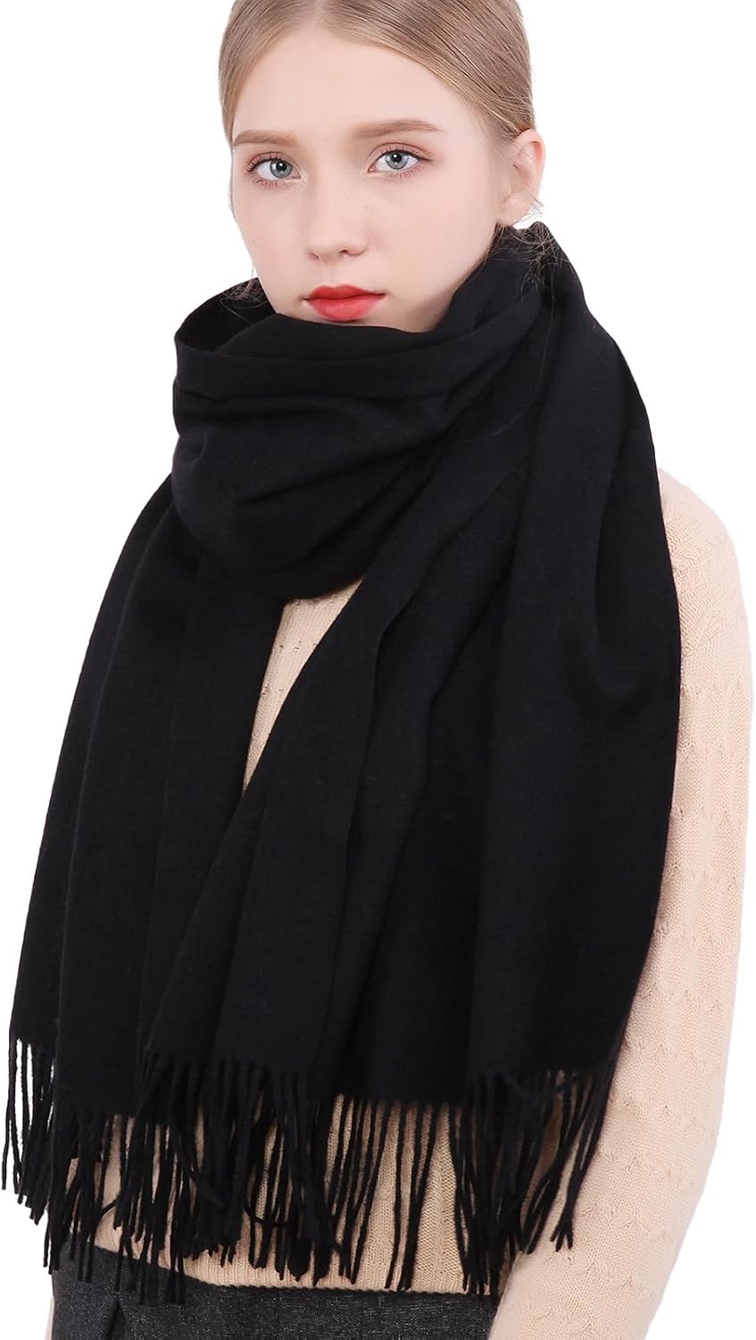 RIIQIICHY Winter Scarfs for Women Pashmina Shawls Wraps for Evening Dresses Large Warm Soft Scarves