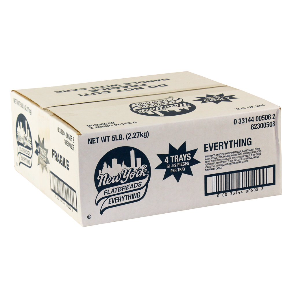 New York Flatbreads, Everything, 5 lb (Pack of 4 Trays)