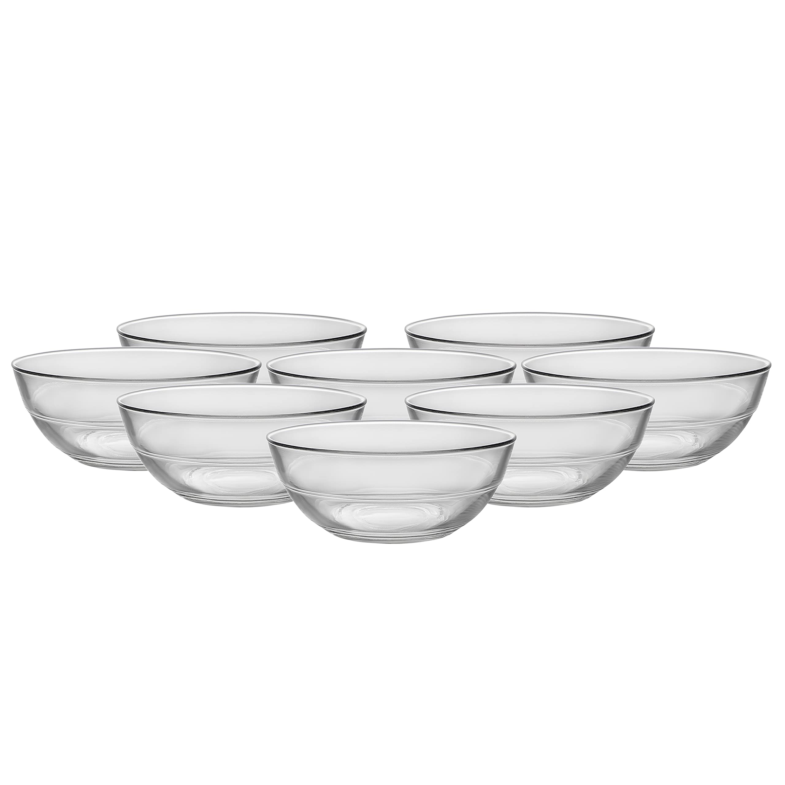 LYS Clear Stackable Bowl 6 CM 4 Pcs 35 ML Pack of 2Set (2020AC/8)