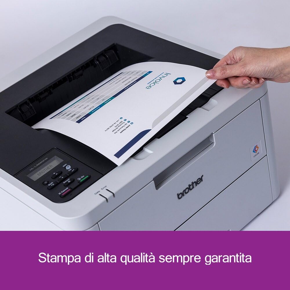 Brother HLL3220CW | LED a Colori Ecopro ready |18 ppm | Display LCD| USB e Wi-Fi |Cassetto da 250 fogli| Toner inclusi da 500 pag