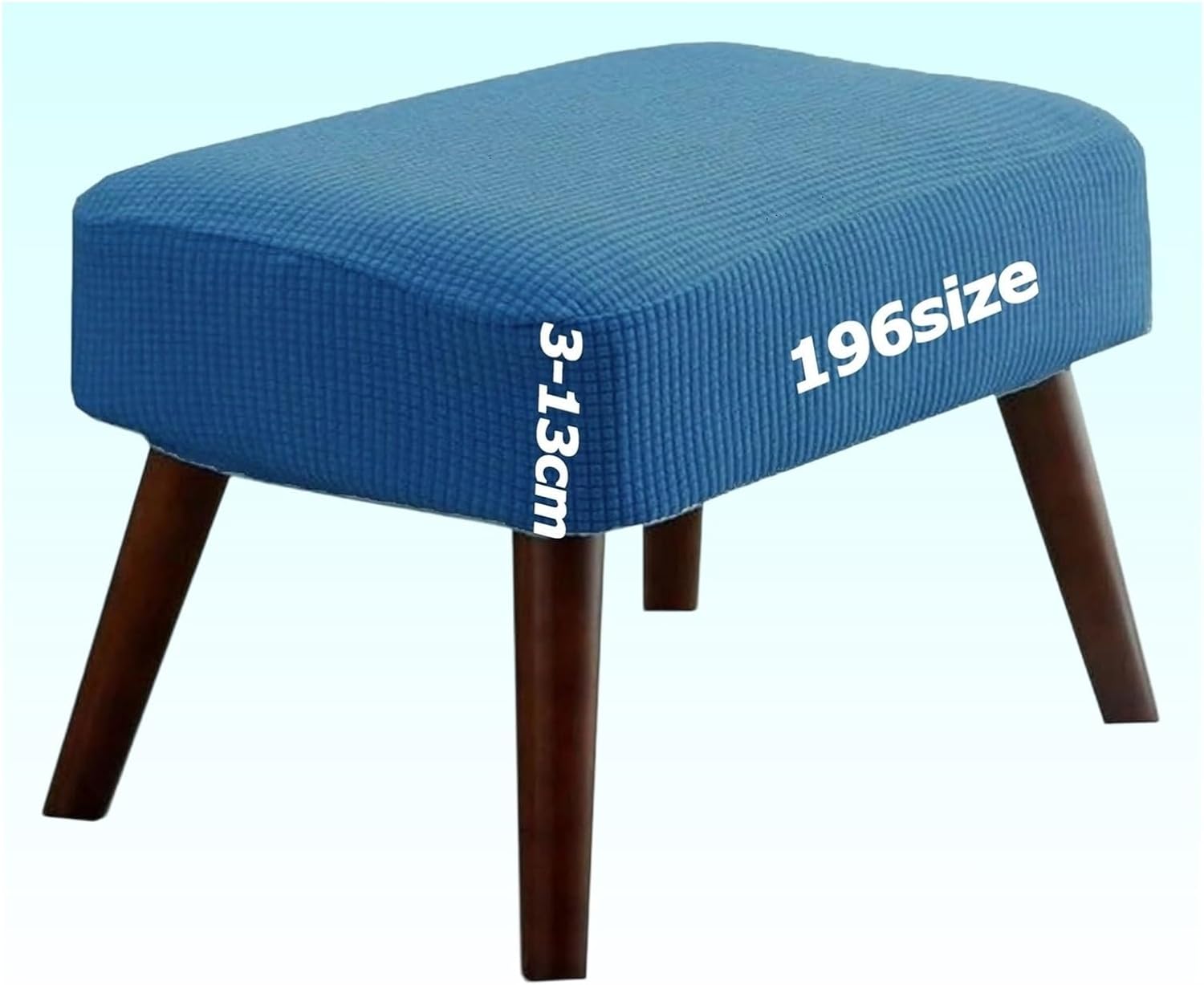 Bar Footrest Foot Stool Protector Cover Ottoman Slipcover Covers Soft Form Fit with Elastic Bottom Round Square Rectangular Jacquard Washable Customizable(L,165 x 165 cm)