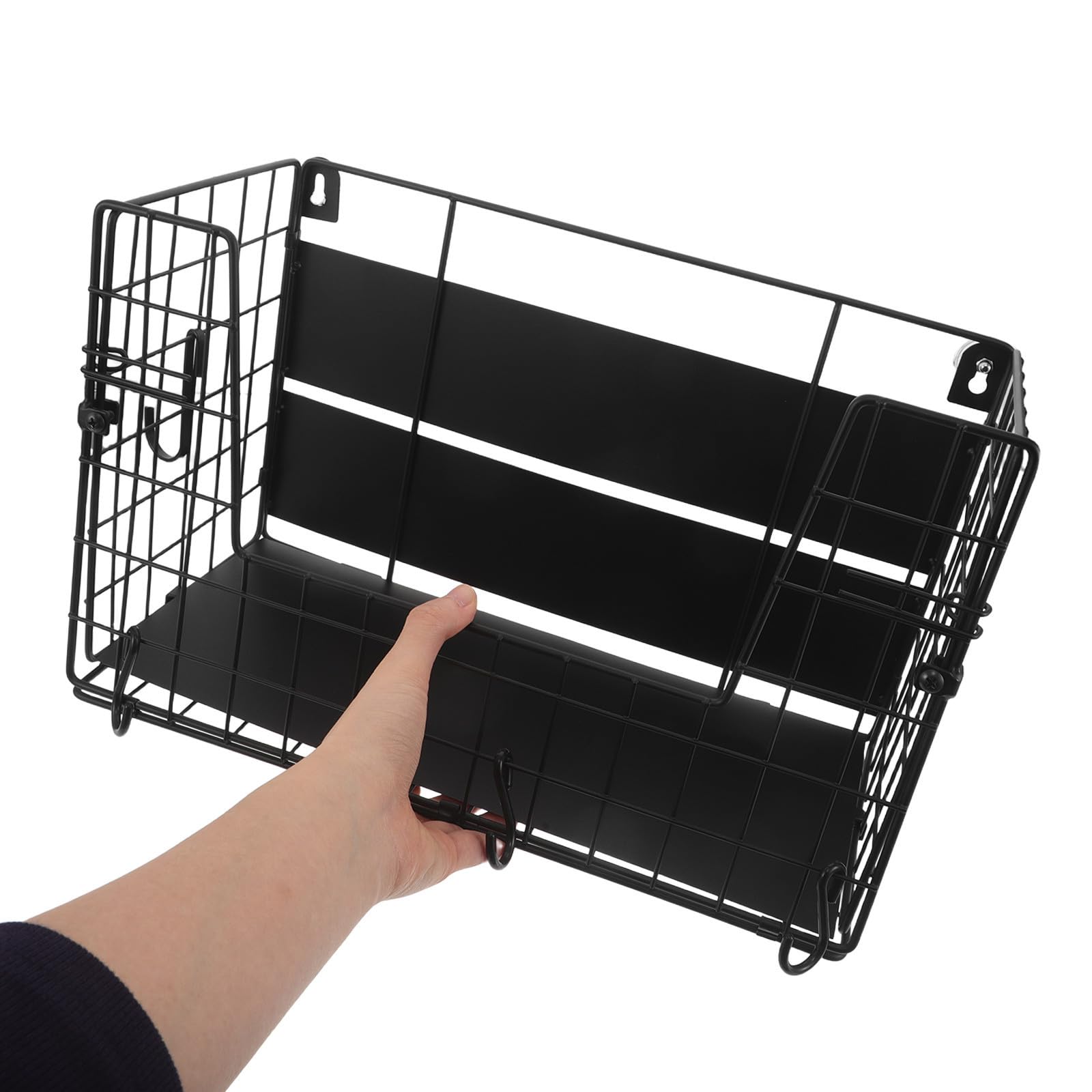 Mipcase Negro Estante Magnético para Refrigerador de Acero al Carbono