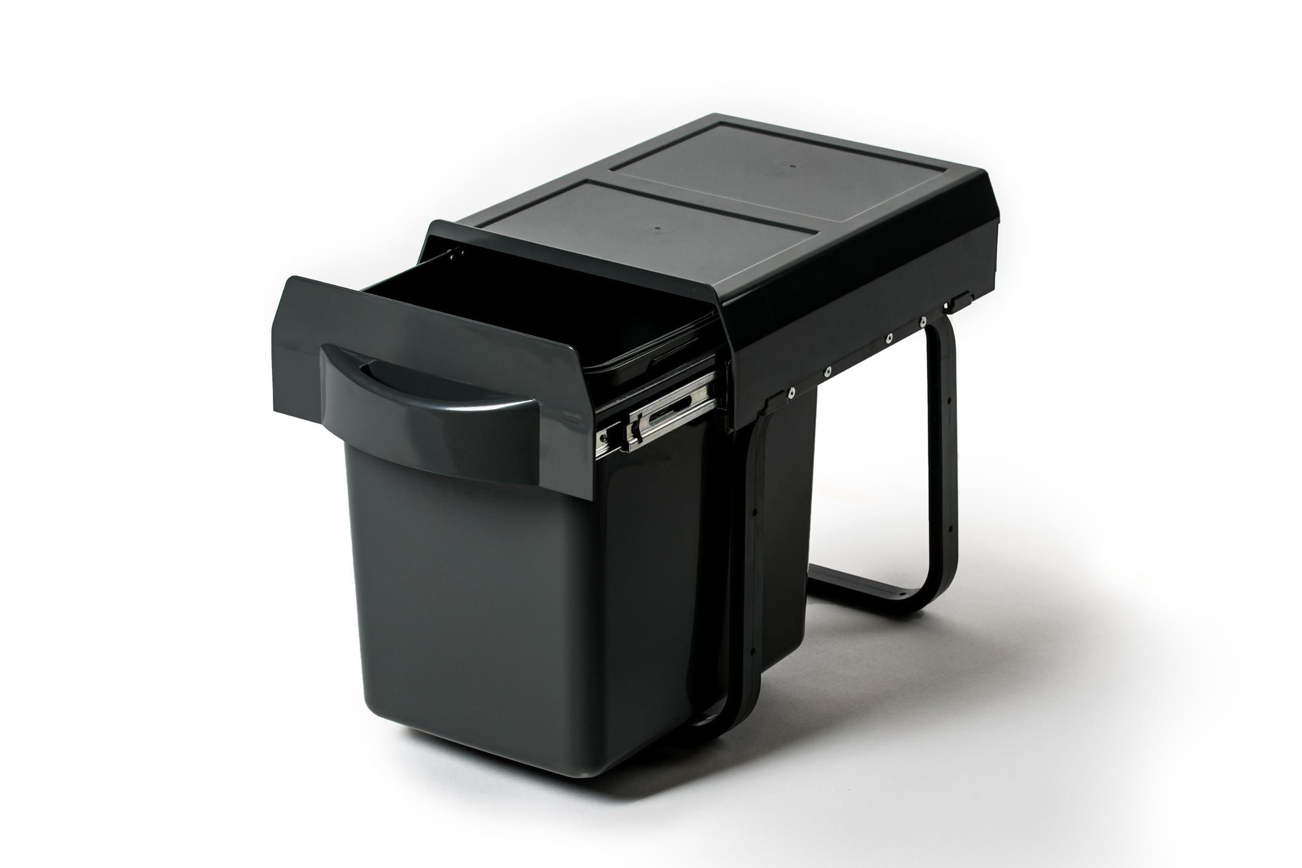 Generico Pattumiera da cucina sottolavello 16 Litri (1 secchio) per mobile di dimensioni minime 30 cm. (Grigio ardesia)
