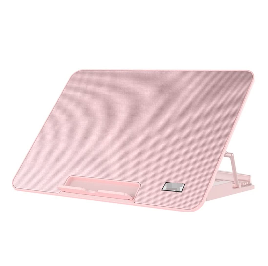 Chłodnica do Laptopa Podkładka Chłodząca Do Laptopa 12 "-17" Podstawka Pod Podstawkę Wycisz Wentylator Wyciągowy Chłodzony Powietrzem Radiator Stojak na laptopa,Wentylowany(Pink)