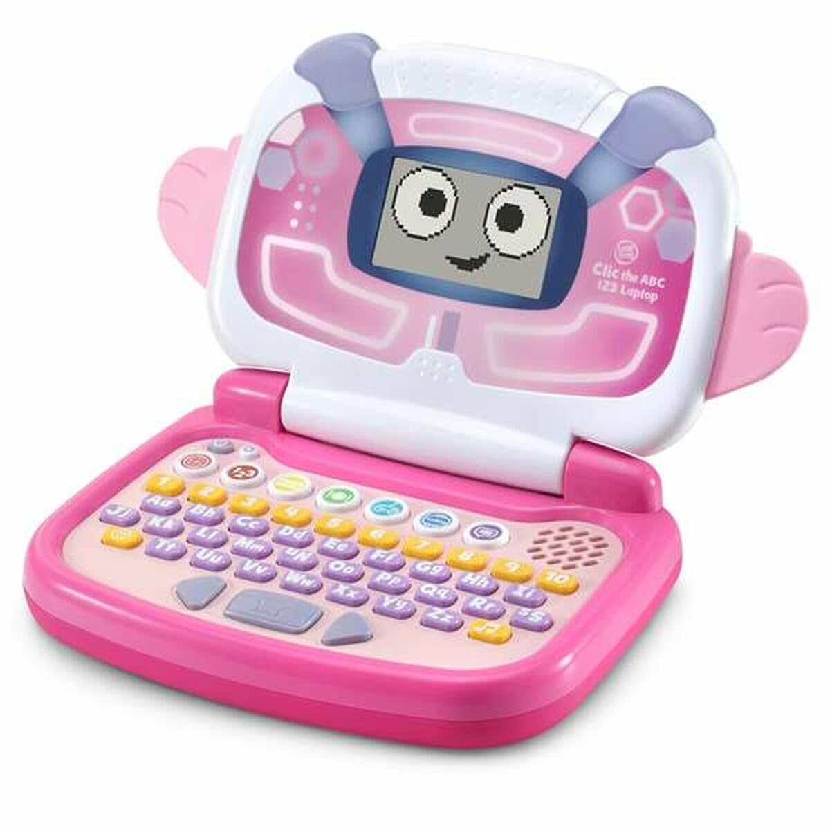 VTech - Portátil Preescolar Educativo Píxel el pequegenio, Ordenador Infantil +3 años, Color Rosa, Versión ESP