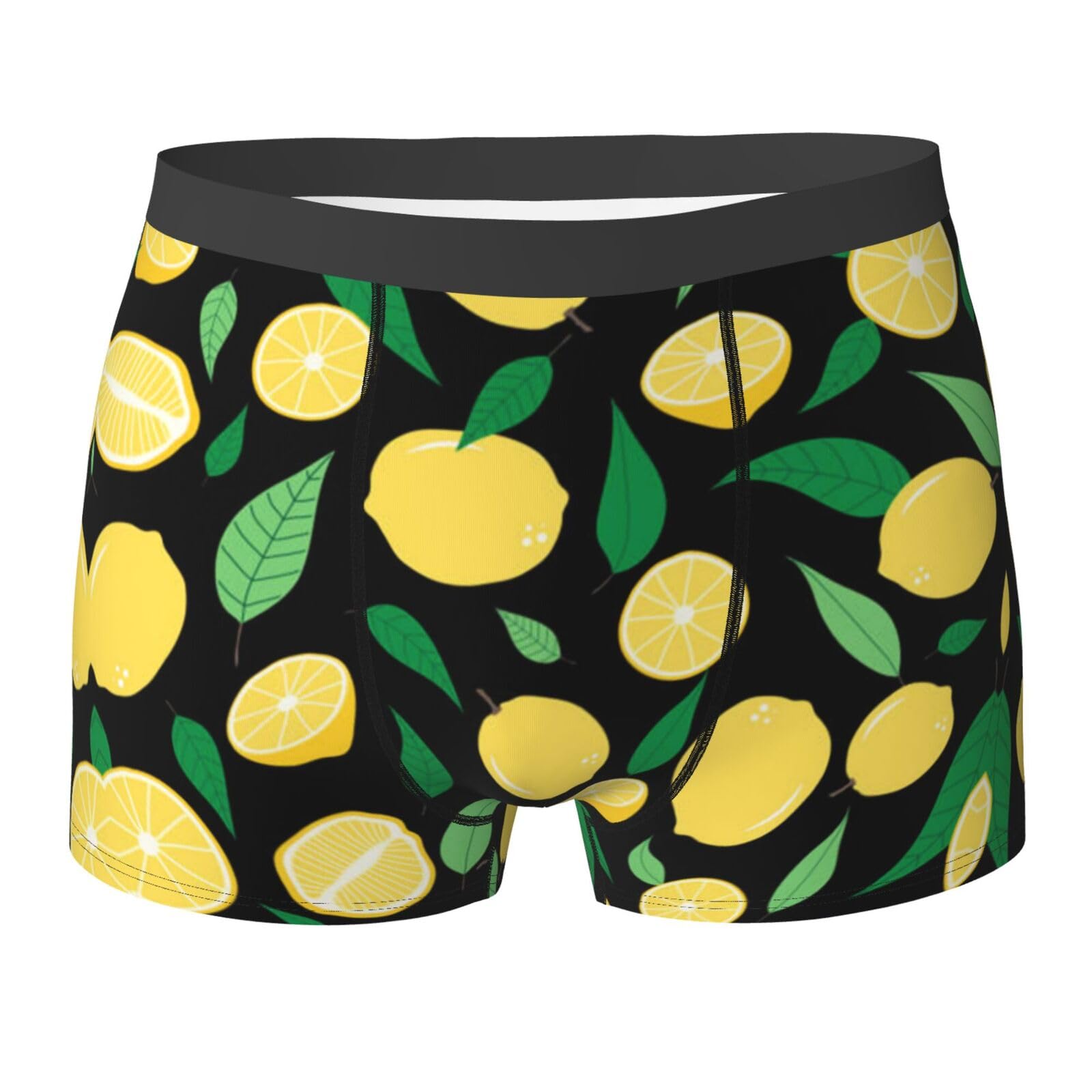 ESASAM Lemon Fruit Men'S Boxer Briefs â€“ Printed Design, Double-Sided Print