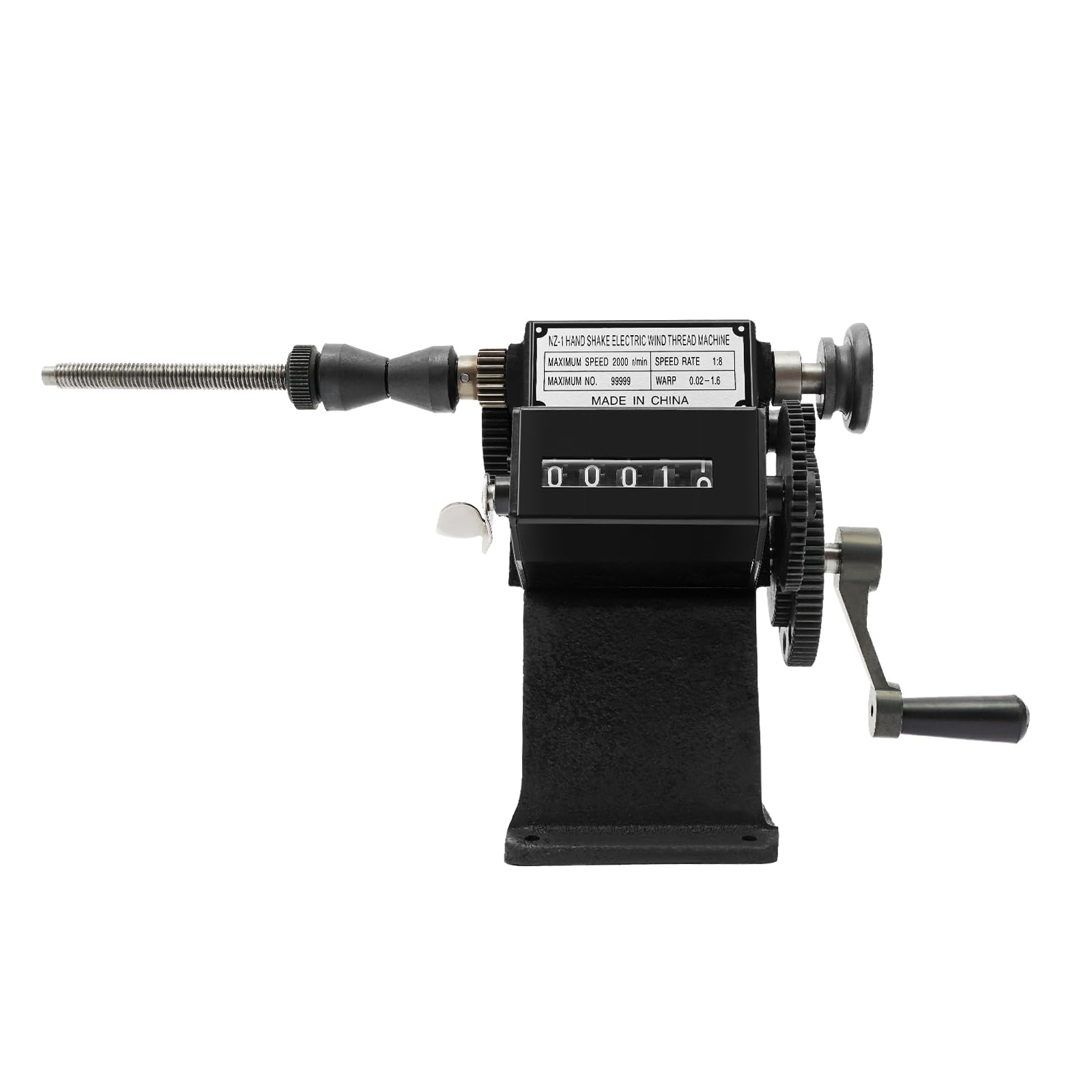 Máquina de conteo de bobinas, bobinadora manual, transmisión variable, adecuada para trabajos de bobinado en la mesa