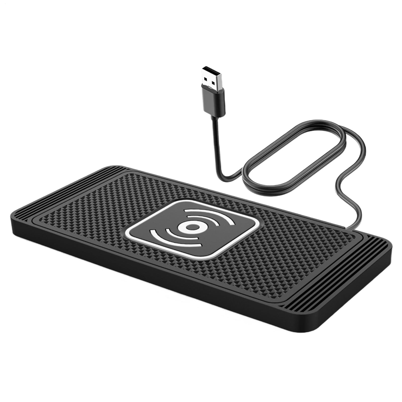Cargador inalámbrico para coche antideslizante con cable de 100 cm para consola central 8
