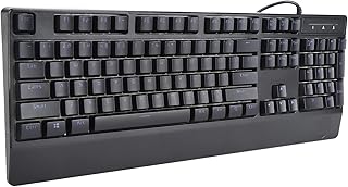 Bewinner 104 Keys Mechanical Keyboard, Ergonomic Design Gaming Keyboard, with Colourful Dazzling Light,10 Million Clicks, for XP/7/8/10, for Desktops, Laptops