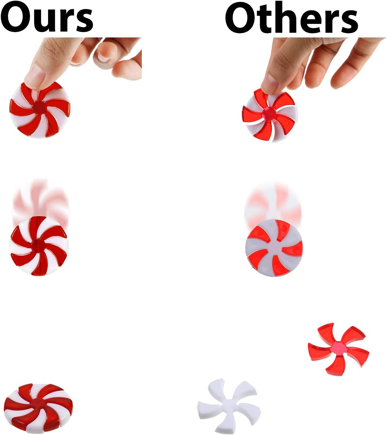 Shappy 50 Pieces Christmas Candy Canes Candy Swirl Garland Peppermint Christmas Decorations Tree Candy Garland Ornaments with Crystal Wire for Xmas Party Christmas Home Decoration - Image 5