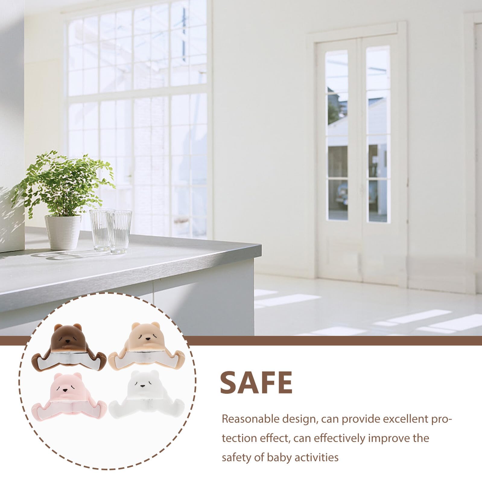 TOYANDONA Protectores de Esquinas para Mesa de Silicona Diseño Animal Infantil Color y 4 Unidades Protección Antichoque para Muebles y Seguridad Infantil el Hogar