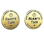 New Dad Mom Gifts Funny Decision Making Coin, New Baby Gift for Parent Mummy Daddy Pregnancy Women First Time to be Moms Dads St.Patrick\'s Day Easter Birthday Gifts Double Sided