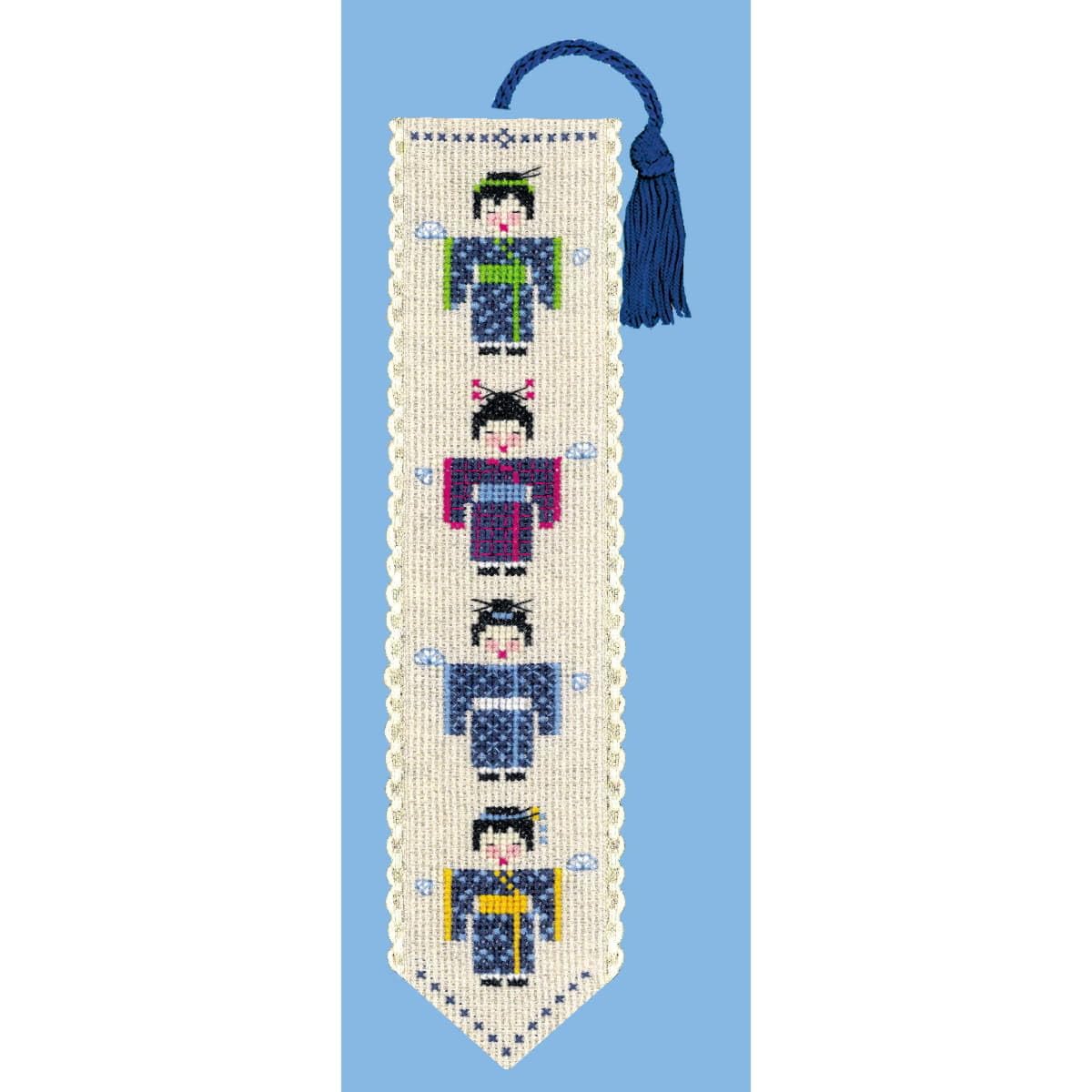 Le Bonheur des Dames Bookmark Cross Stitch Kit, White, Normal