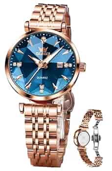 OLEVS レディース 腕時計 ハートモチーフ Amazon.com: OLEVS Women's Rose Gold Watches Heart Diamond