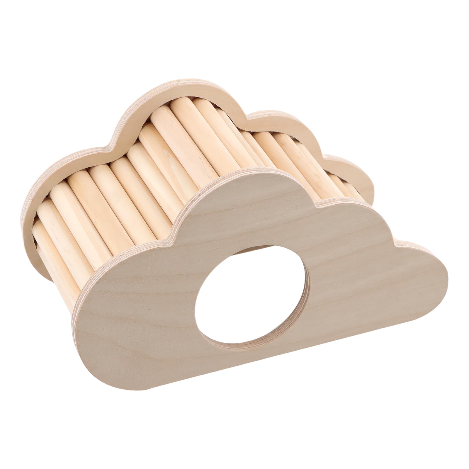 Casa de Hámster de Madera Juguetes Hamster Accesorios Casa Escondite de Rata Pequeño Escondite de Hámster Juguete para Cabaña de Hámster para Chinchilla Pequeños Animales (Nube)