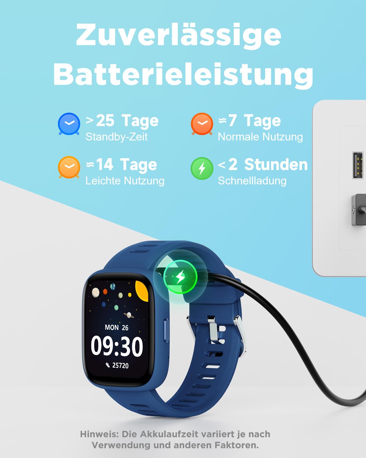 BIGGERFIVE Smartwatch Kinder, 1,8" Fitness Uhr Schrittzähler, 24/7 Puls | IP68 Wasserdicht, Schlafmonitor, Wecker, 5 Puzzlespiele mit/ohne App, Fitness Tracker für Mädchen Jungen Teens 5–16