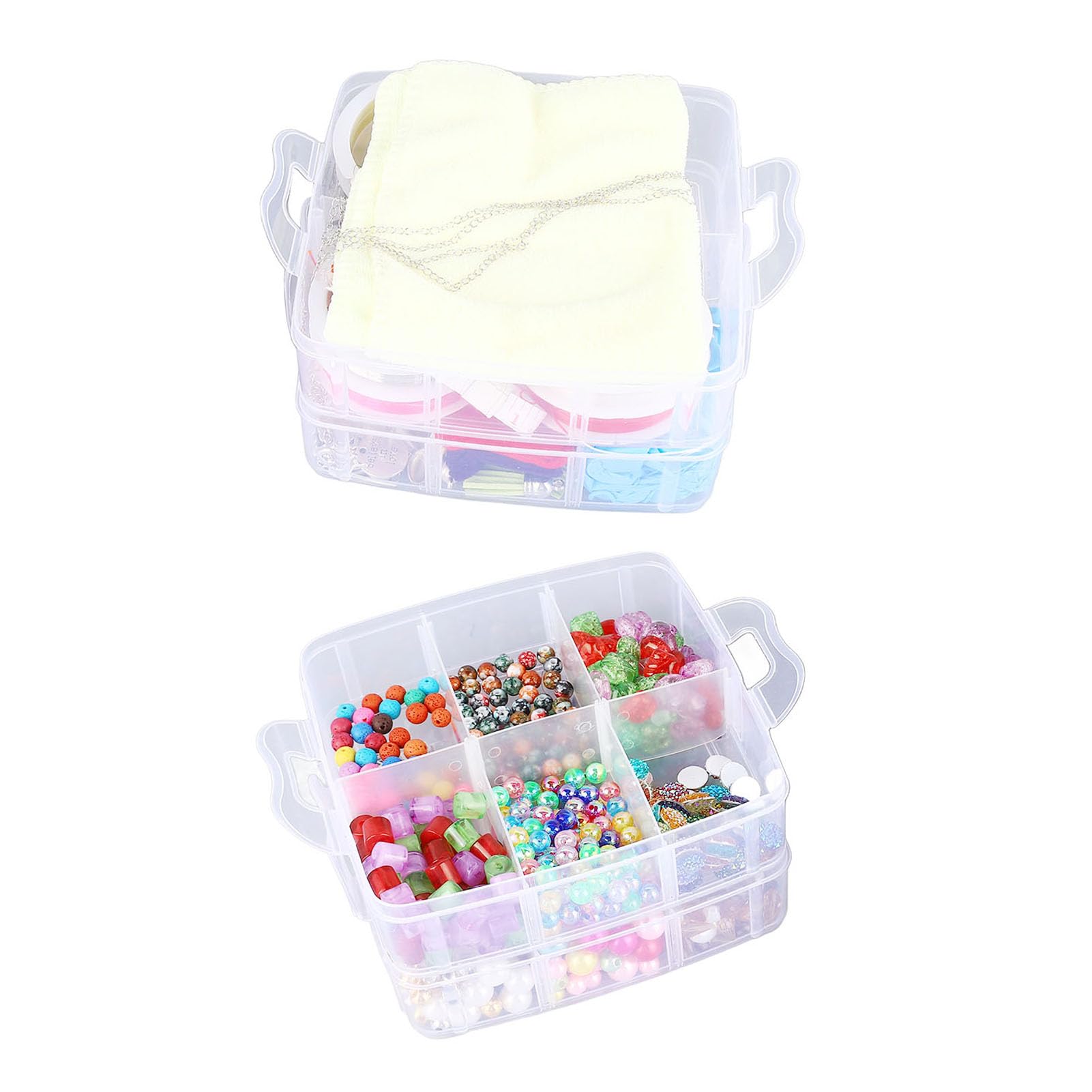 Kit de fabricación de pulseras con cuentas coloridas de íris, cuentas acrílicas DIY con herramientas para hacer joyas, joyería