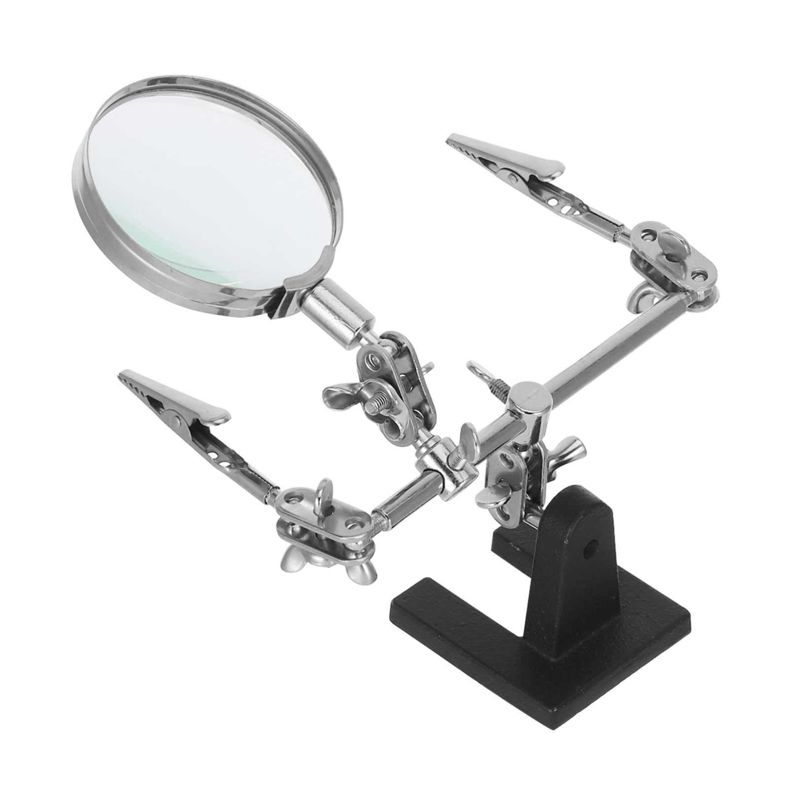 Ciieeo Heavy Duty Helping Hands Clamp Magnifying Glass Soldering Aid for Electronics Repair
