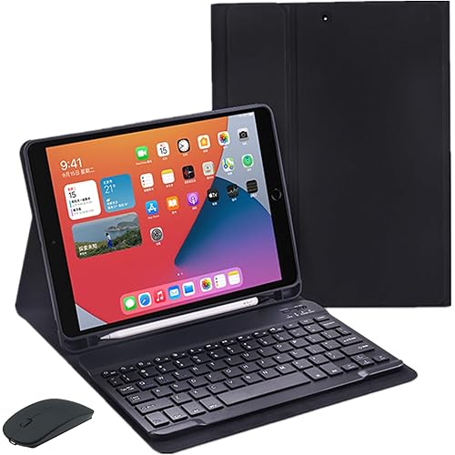 with Mouse Keyboard case for Galaxy Tab A7 10.4 inch, 2020 Release Model SM-T500/T505/T507 Magnetic Detachable Bluetooth Keyboard Color Key，Black