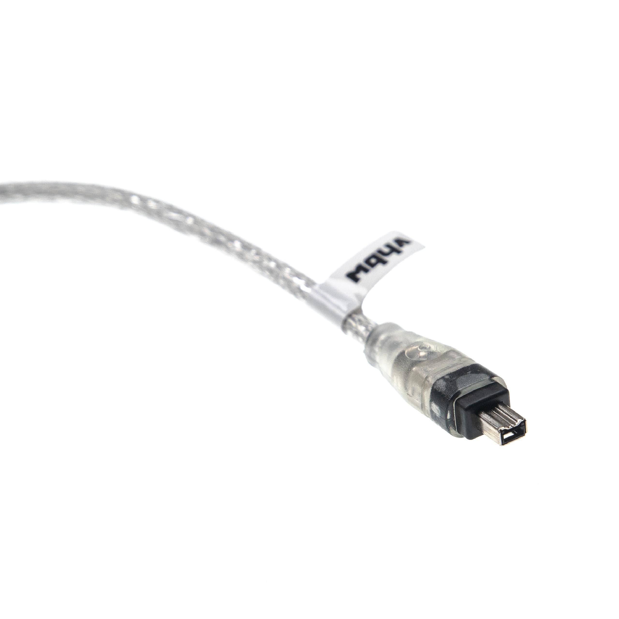 vhbw cavo FireWire per dispositivi FireWire, per il collegamento a per es. un computer - IEEE 1394, 4 pin a 4 pin, 2m