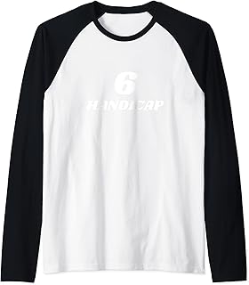6 Handicap Golf Biden Funny Raglan Baseball Tee