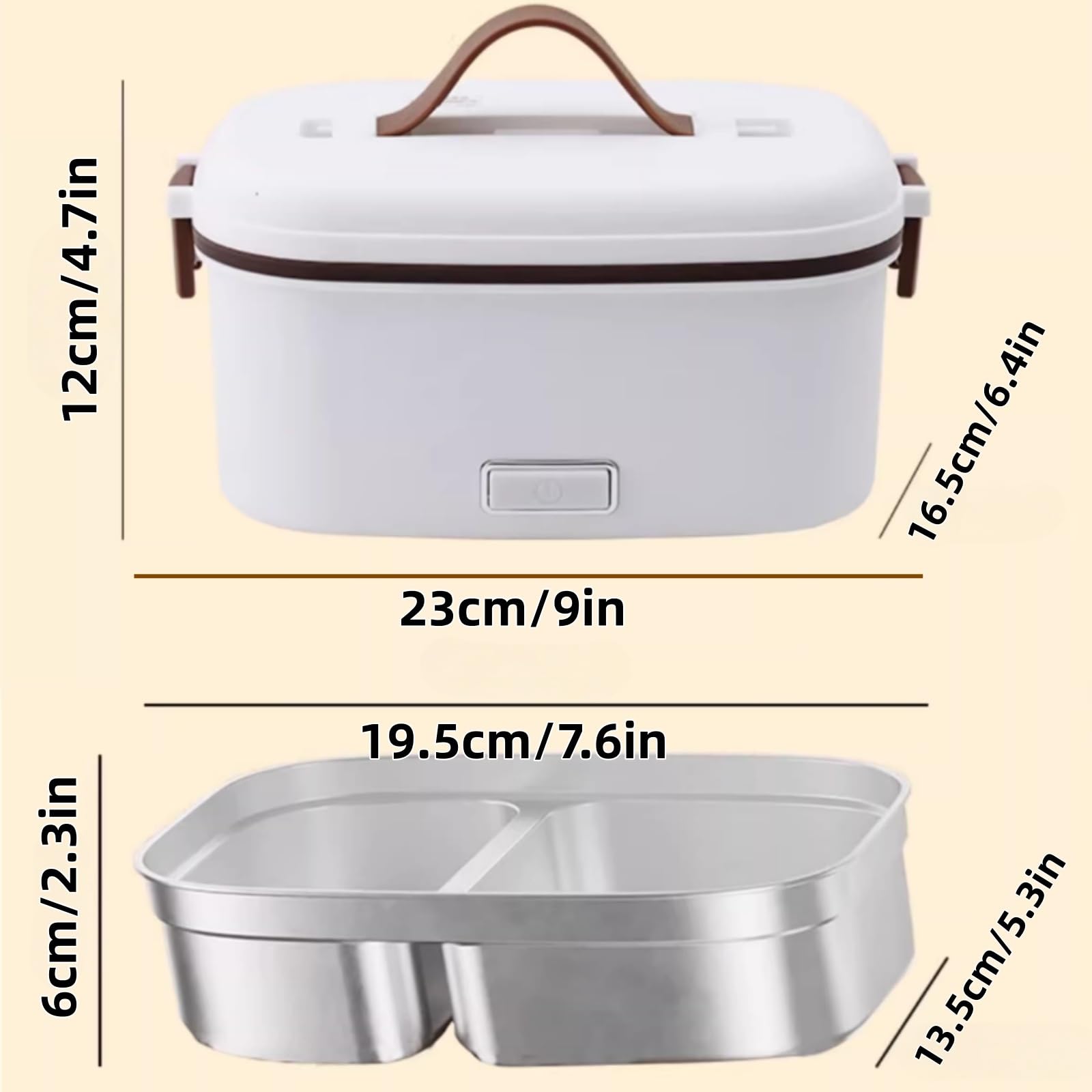 Contenitore termico per il pranzo alimentato dall'auto,vaporiera portatile elettrica per mantenere caldi i pasti,contenitore termico portatile elettrico per il pranzo(Style Two)