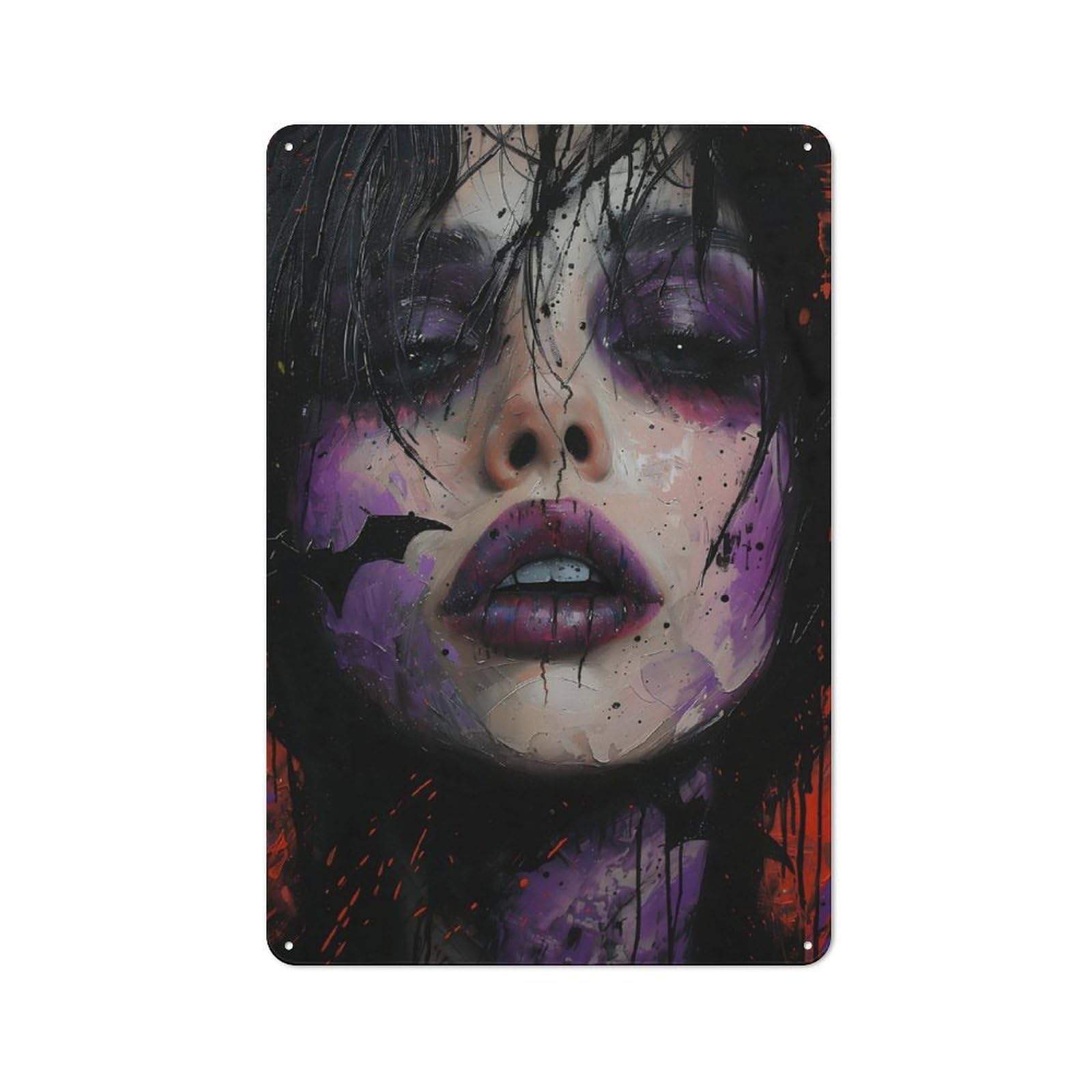 Junmoney Gothic Fashion Vintage Metal Sign 30X20cm For Pub Or Café, For Collectors Of Vintage Metal Wall Decor
