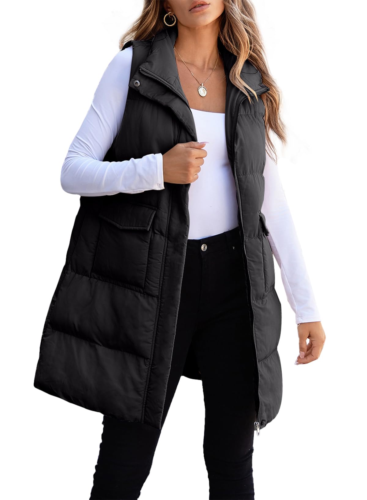 Amebelle Womens Oversized Puffer Vest