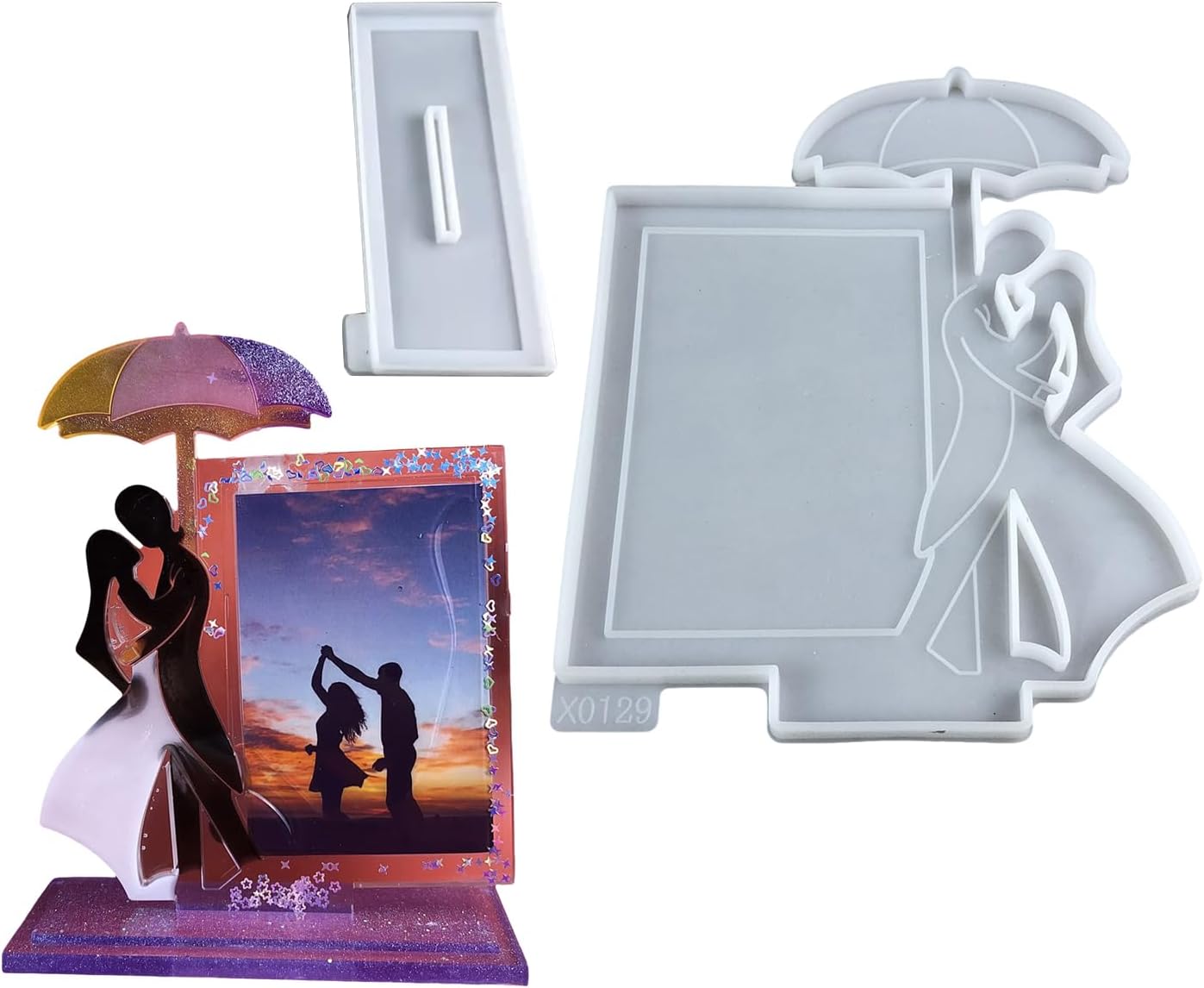 Silicone Couple Mold for Epoxy Resin Casting, Perfect for Creating Individualized Photo Frames and Decorative Keepsakes Resin Frame