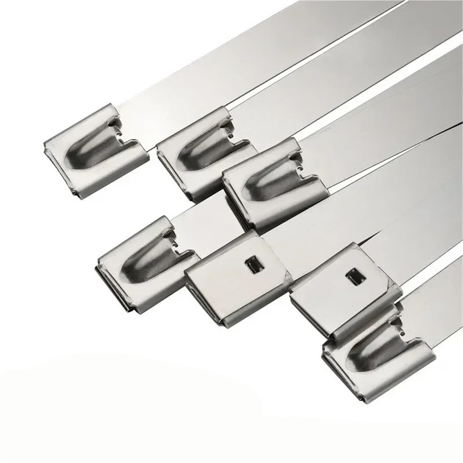 Fascetta in Acciaio Inox, 100 Fascette Metalliche in Acciaio Inossidabile 304(4.6mm,300mm(11.81inch))