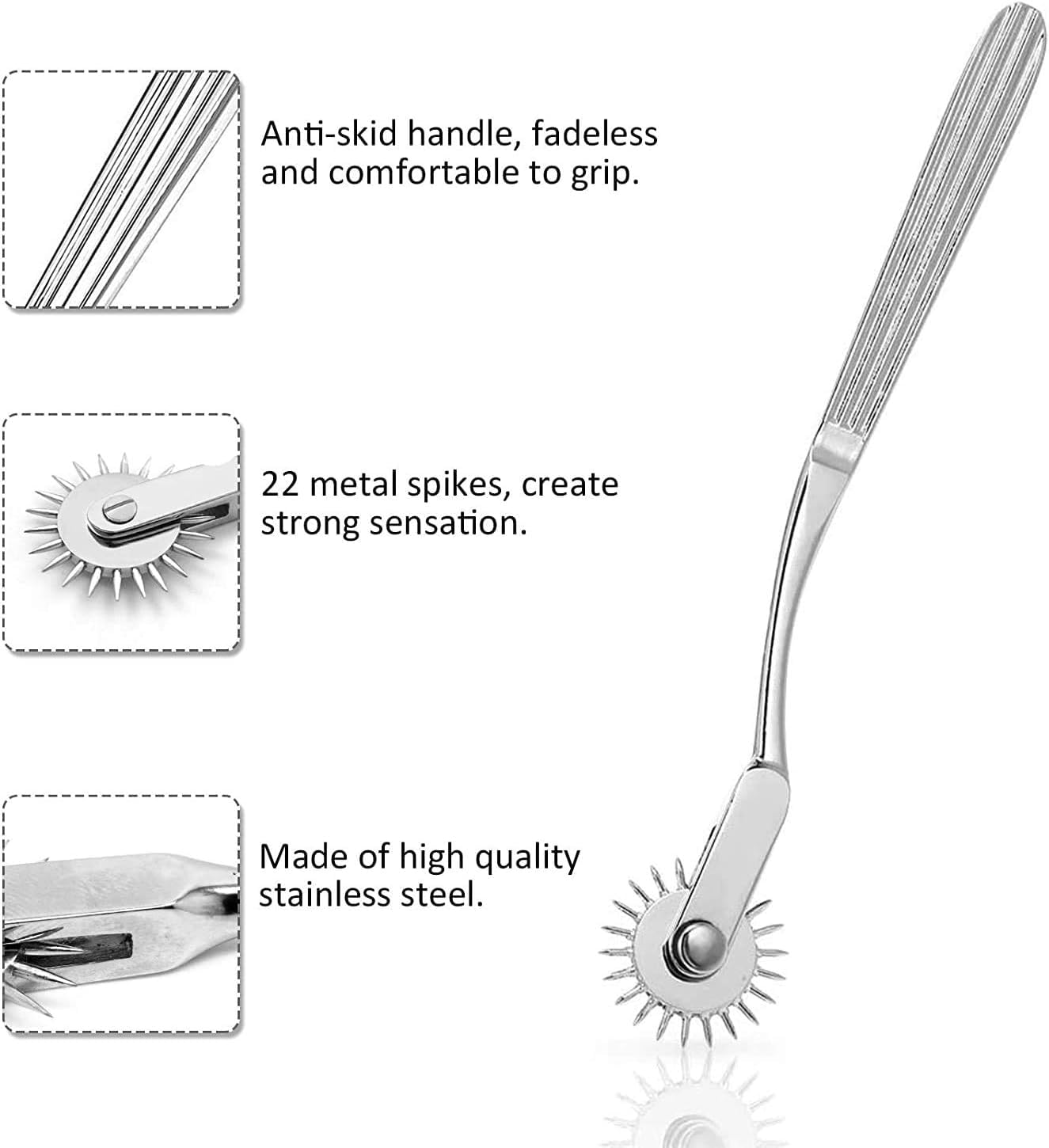 Stainless Steel Wartenberg Wheel Neuro Pinwheel Silver (1 Head) — Amazon image 3