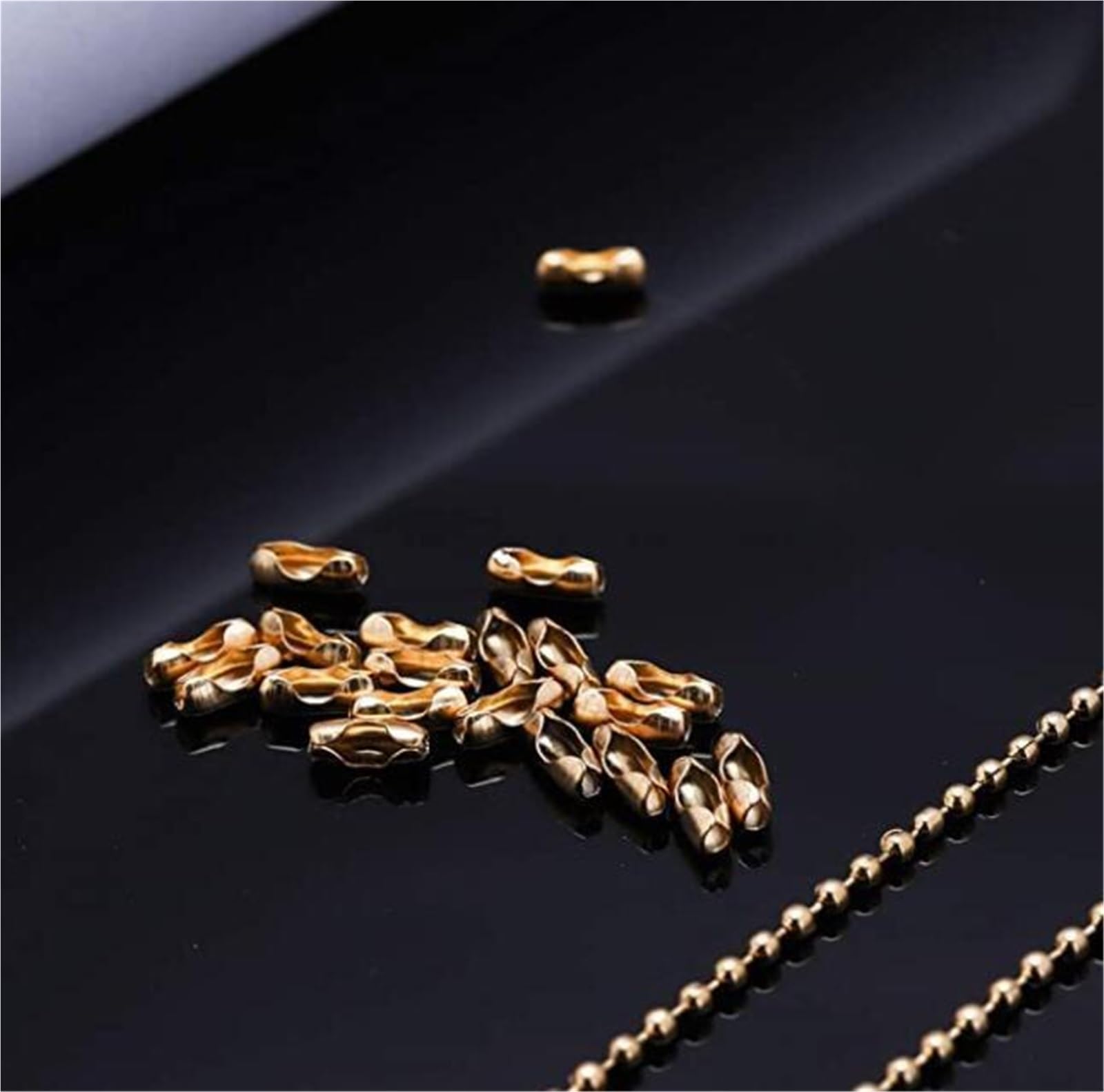 Łańcuszki kulkowe, Półprodukty do biżuterii z łańcuszkiem kulkowym 5 metrów 2,4 mm 3 koraliki(3mm wide)