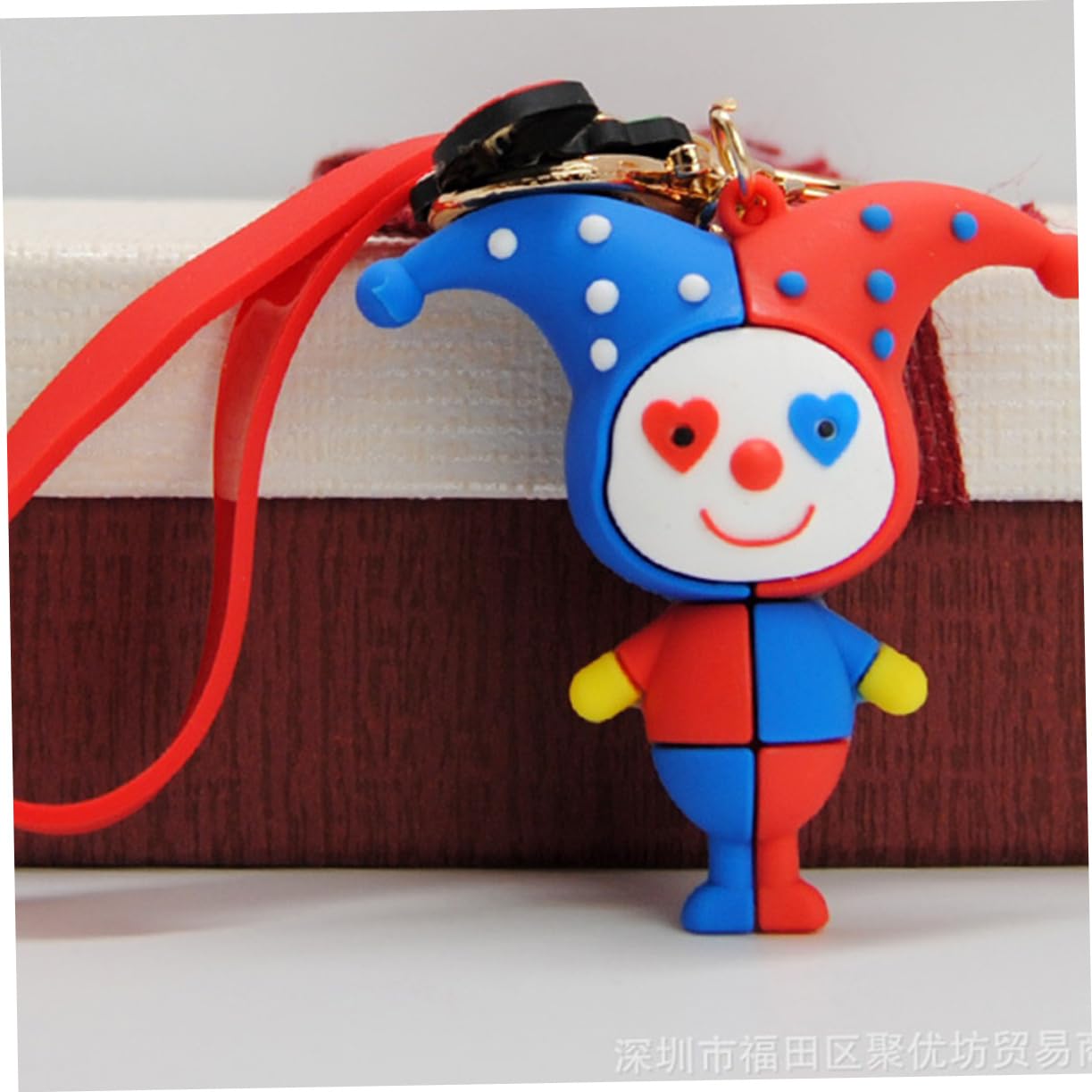 NUOBESTY 30 Stk Clown-zubehör Auto Zubehör Schlüsselbund Auto-gadgets Schlüssel Anhänger Taschenanhänger Für Neujahr Clown-ornament Clown-anhänger Modellieren Schlüsselanhänger Pvc