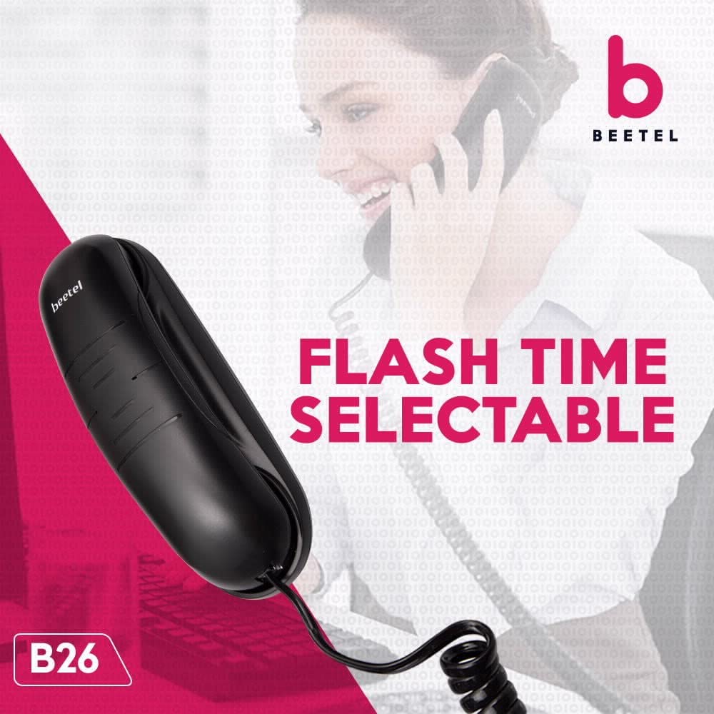 Beetel B26 Corded Landline Phone, Ringer Volume Control, Wall/Desk