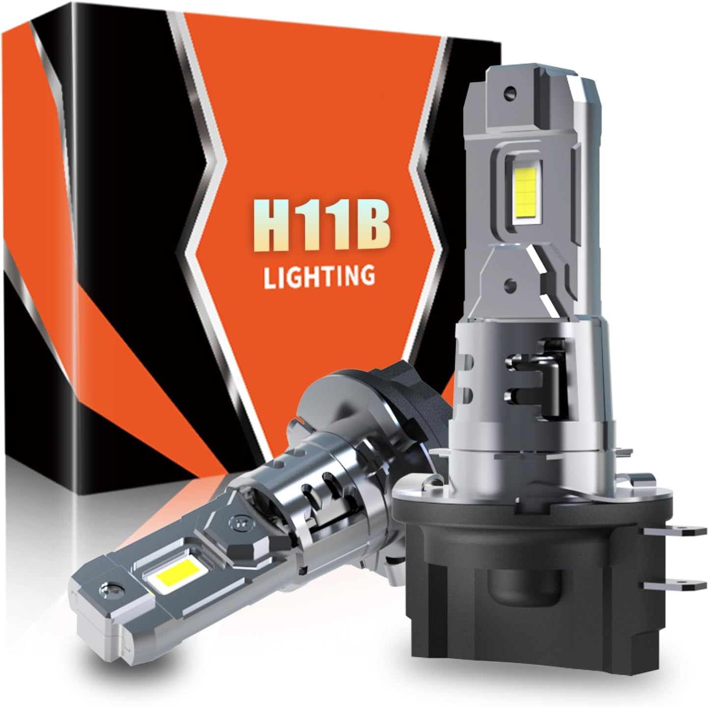 H 11-B Light Bulbs,Hi/Lo Dual Beam Lights bulb or Fog Lights, 30000 Lumens 12V 55W 6500K, Powersports Bulbs, 2-Pack