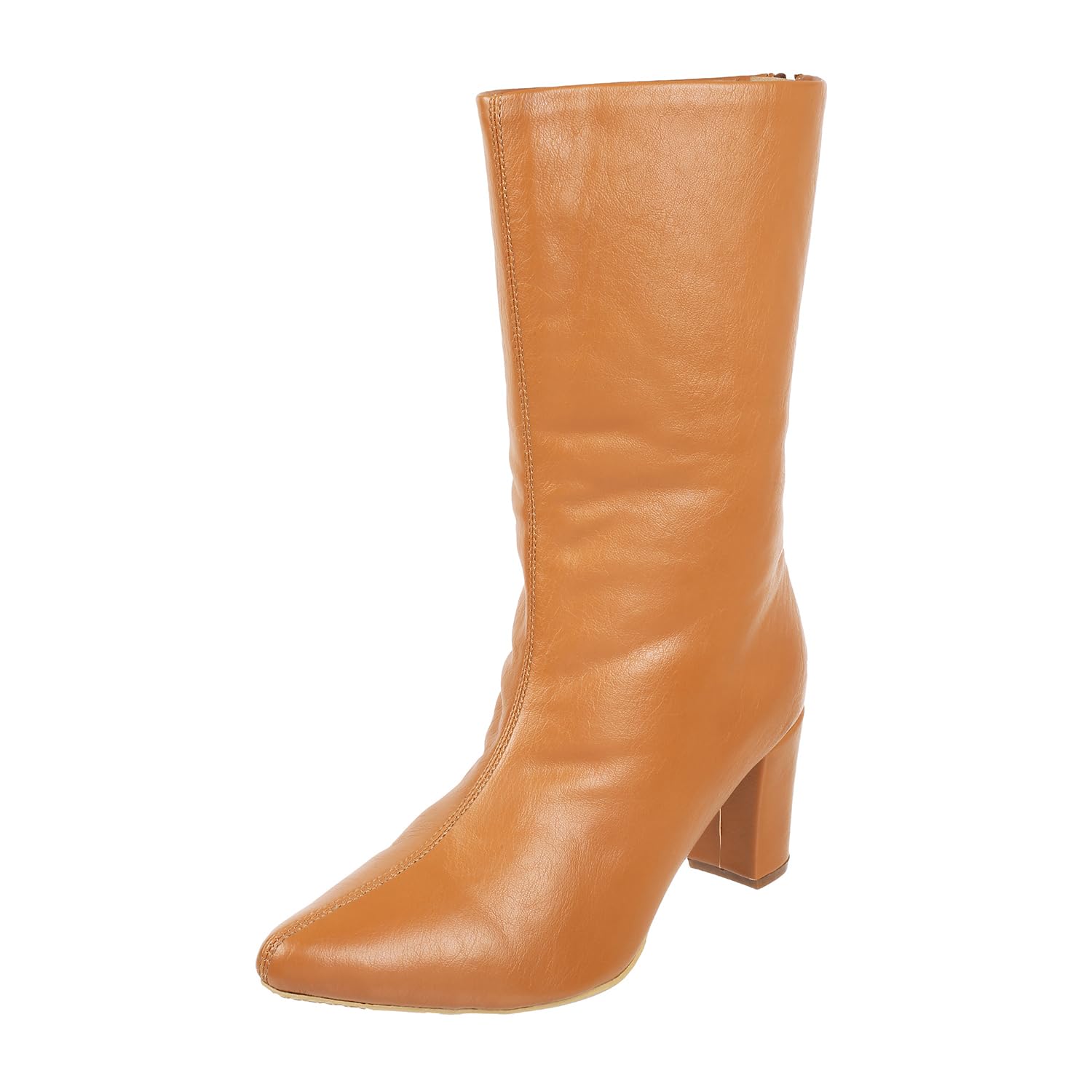 MochiWomen Leather Mid Calf Boot