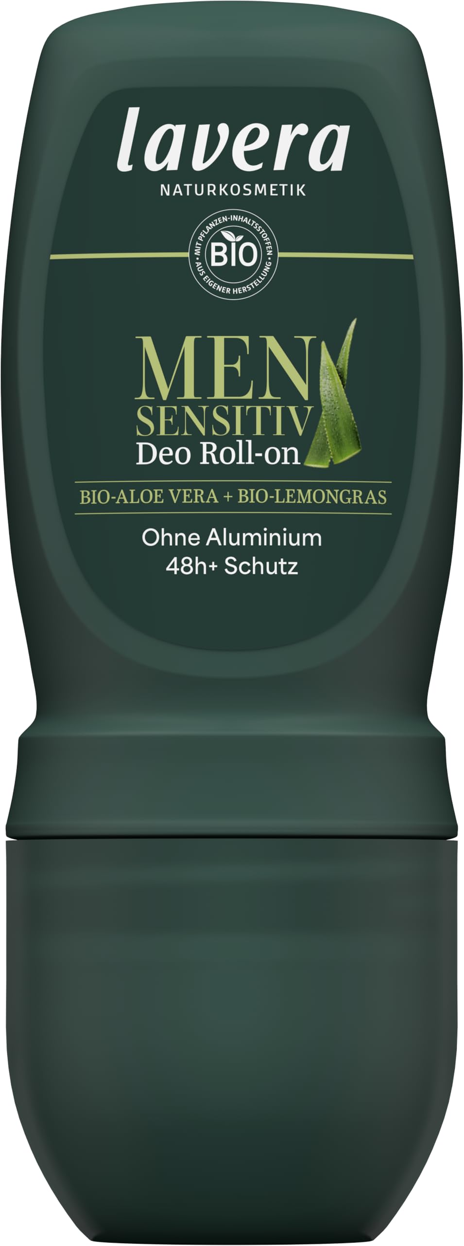 lavera Men sensitiv Deo Roll-On - 48 h Schutz - ohne Aluminium - zuverlässig bei Sport - vegan - Naturkosmetik - 50 ml