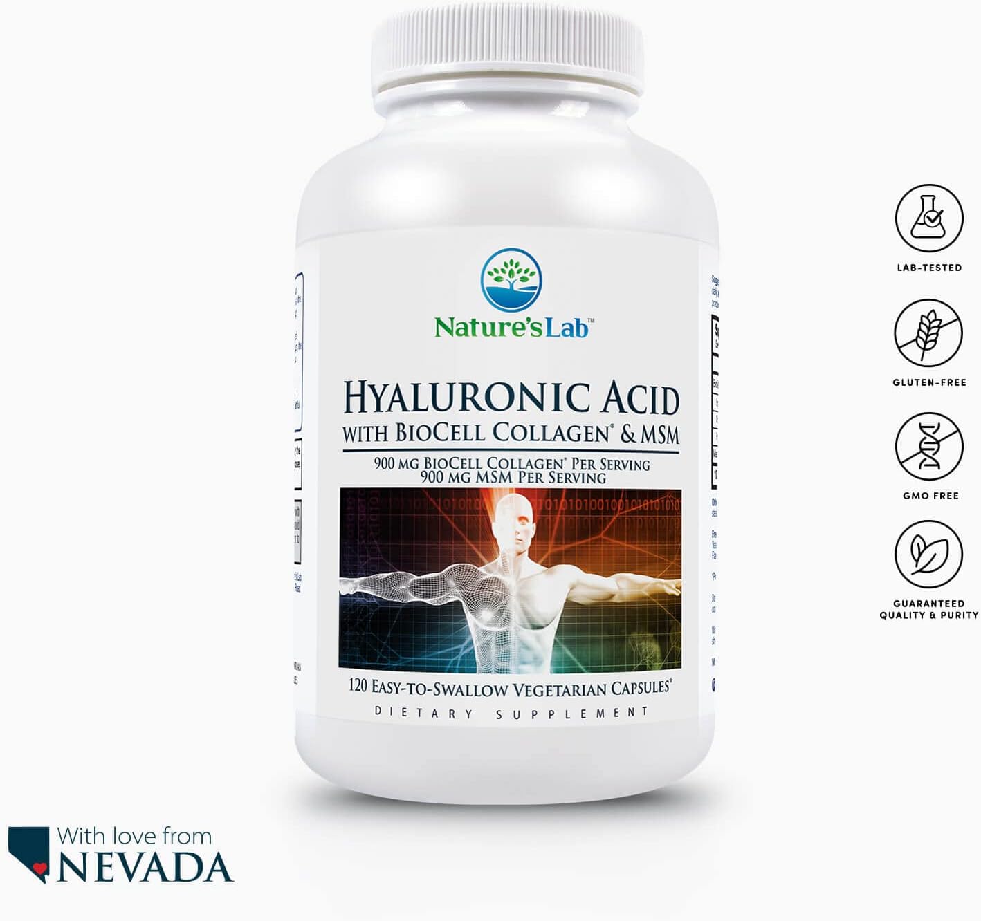 Buy Nature's Lab Hyaluronic Acid with Biocell Collagen and MSM Skin