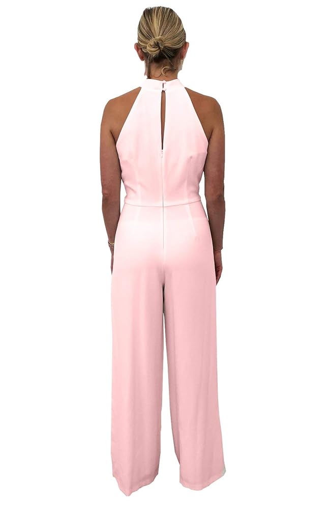 【JULIA】 Amazon.com: Julia Jordan Twist Front Halter Jumpsuit
