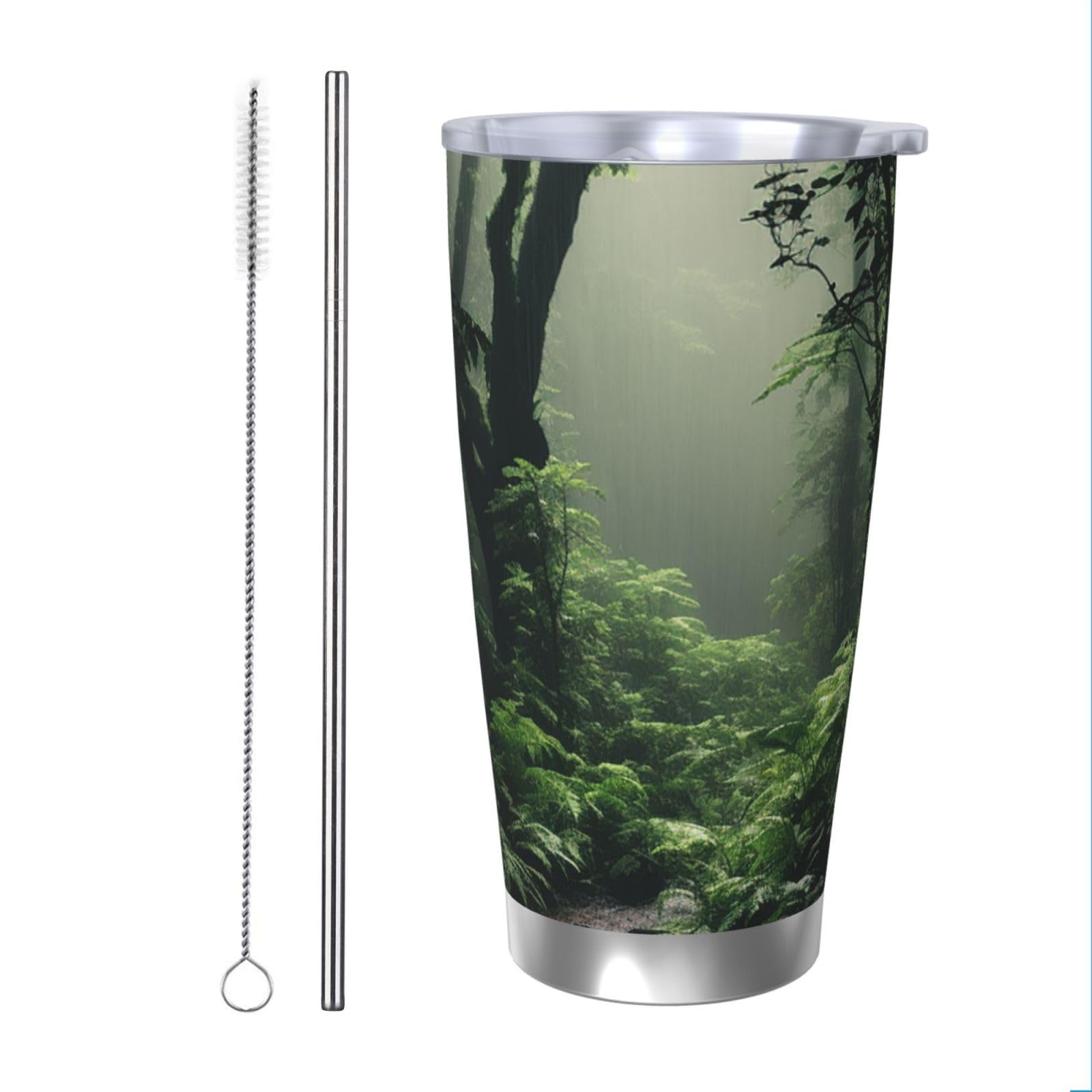 Gobelet isotherme en acier inoxydable 591ml avec paille pour café et thé