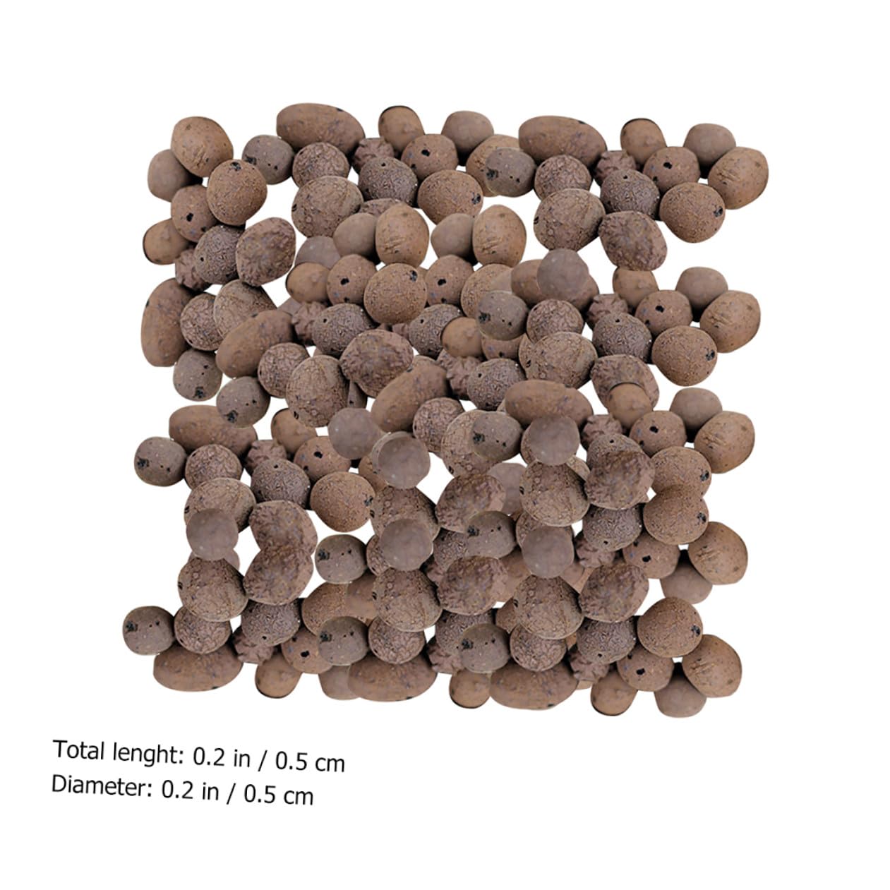 Mipcase Ceramsita de Drenaje para Jardinería 1 Kg Arcilla Expandida Porosa 05-1 CM Material Transpirable para Macetas y Cultivo sin Suelo Suministros para Plantación de Flores y