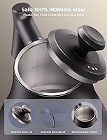 Vista 5 de Govee Smart Electric Kettle, WiFi Variable Temperature Gooseneck Pour Over Kettle and Tea Kettle, Alexa Control, 1200W Quick Heating, 100% Stainless