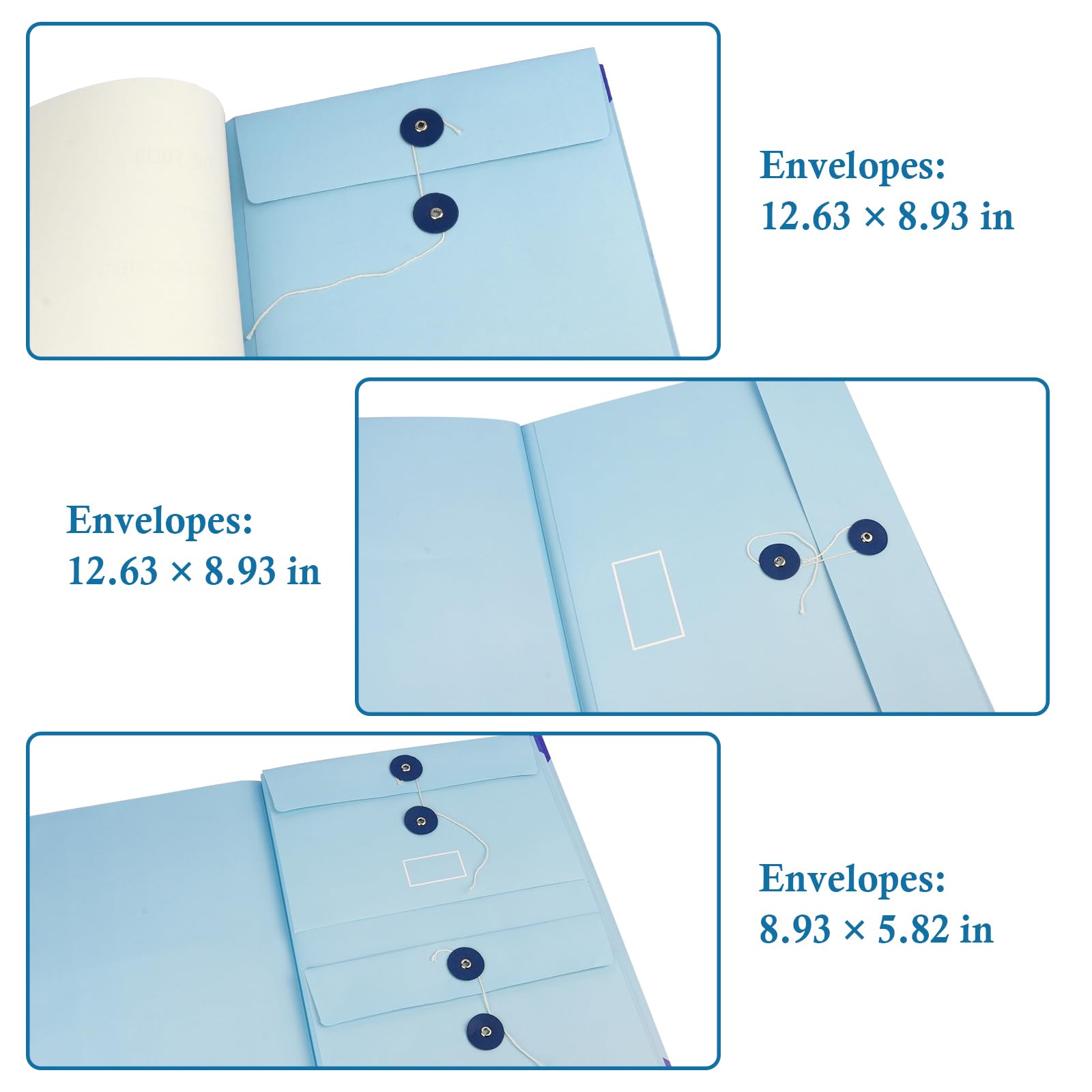 Plastic Document Envelope 12 Pack Plastic Filing Envelopes - Clear ...